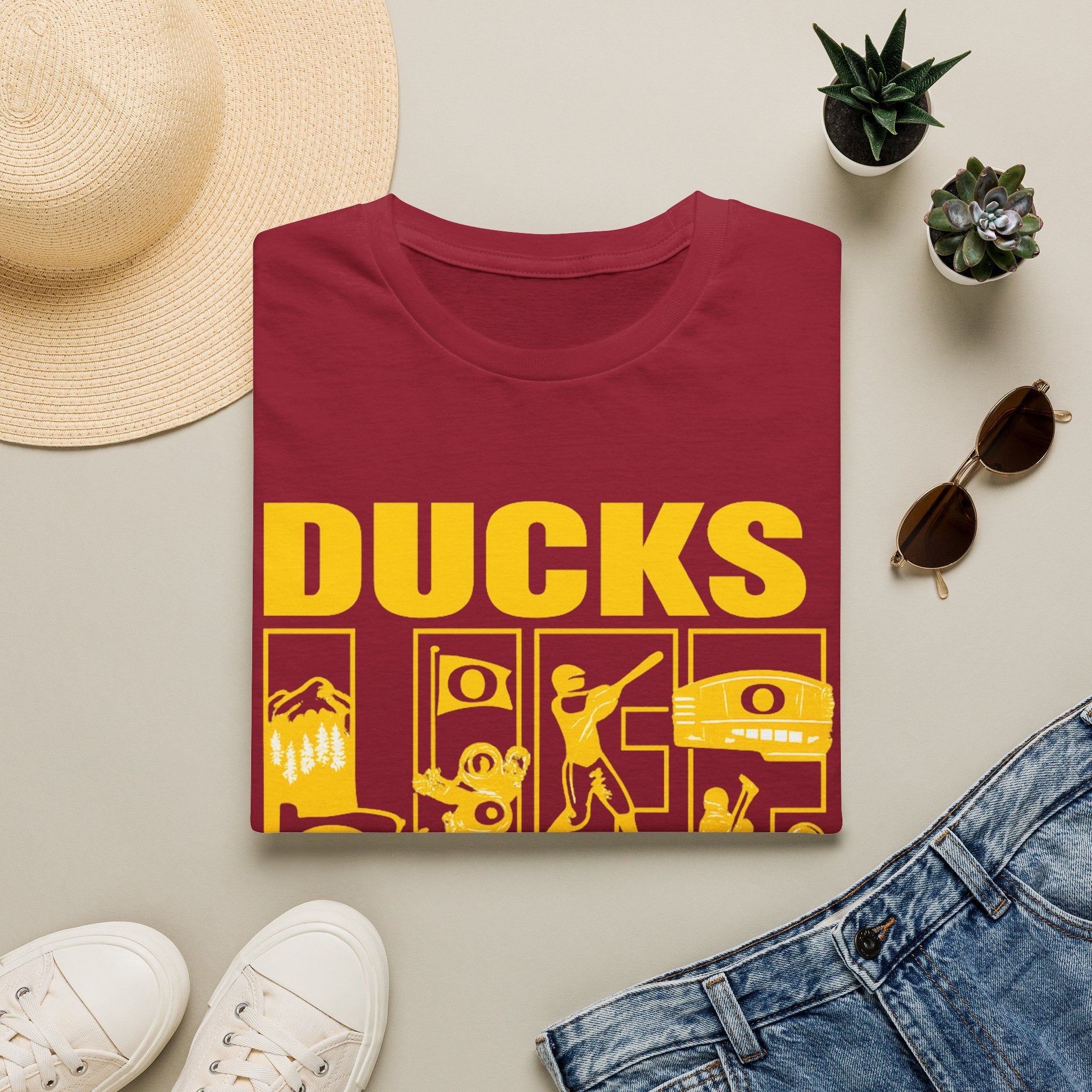 Ducks Vintage Photo Tee — Retro Black & White Duck Graphic T-Shirt - Oregon Ducks