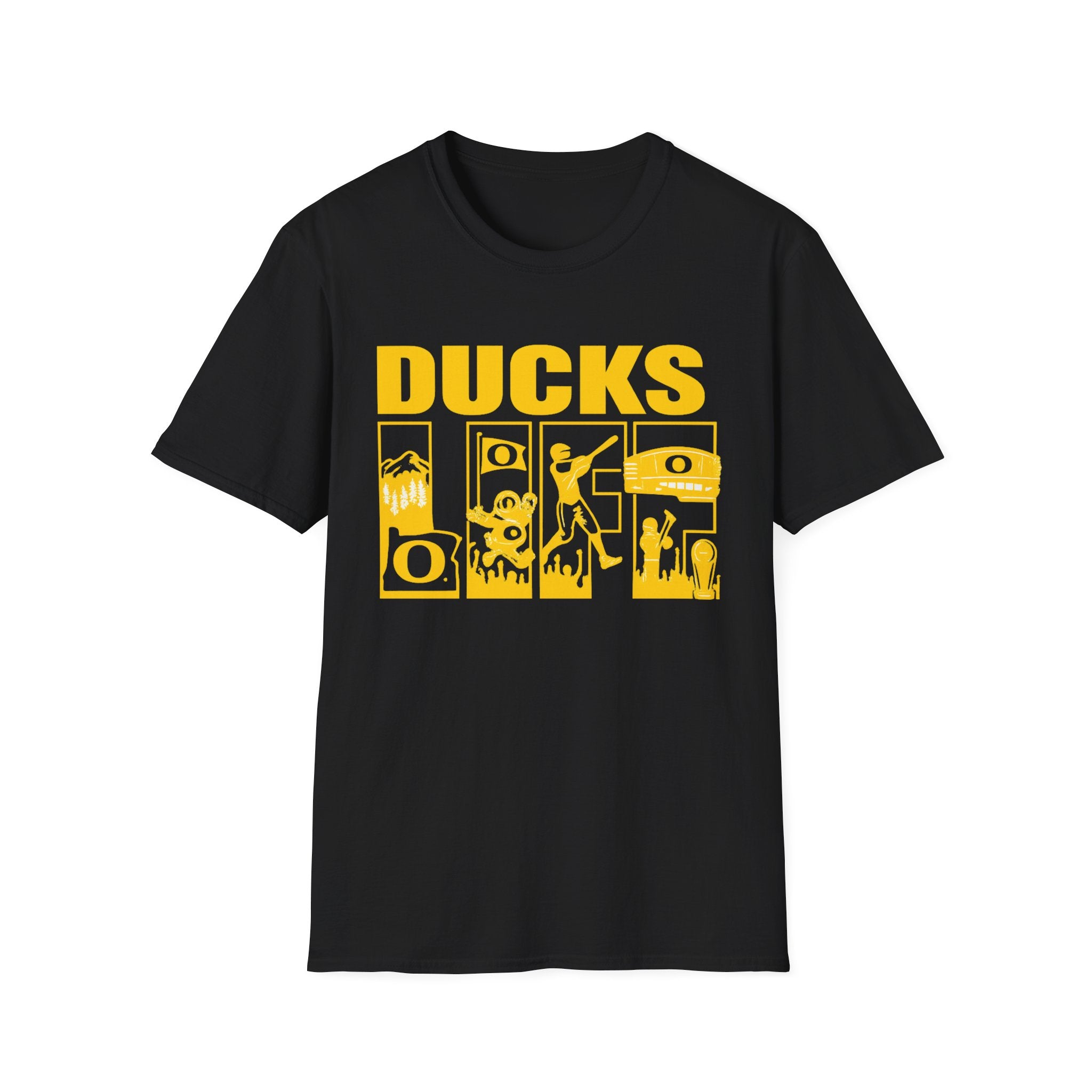 Ducks Vintage Photo Tee — Retro Black & White Duck Graphic T-Shirt - Oregon Ducks