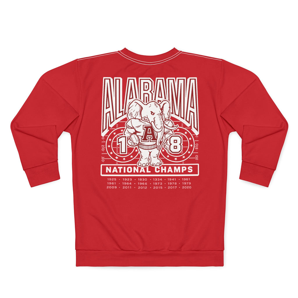 Alabama Crimson Tide Crewneck Sweatshirt — Retro Elephant A Design