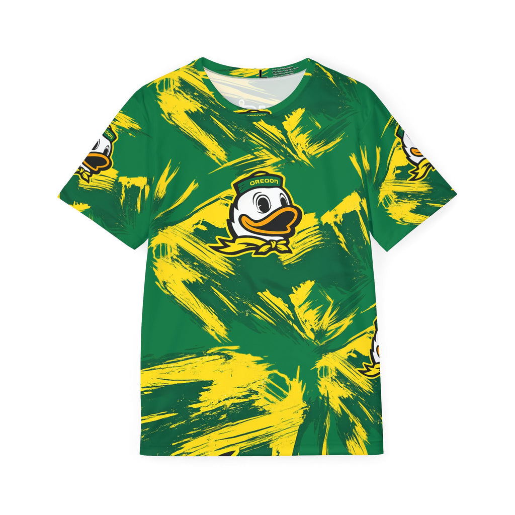 Ducks All-Over Print Men's Sports Jersey — Green & Yellow Team Tee