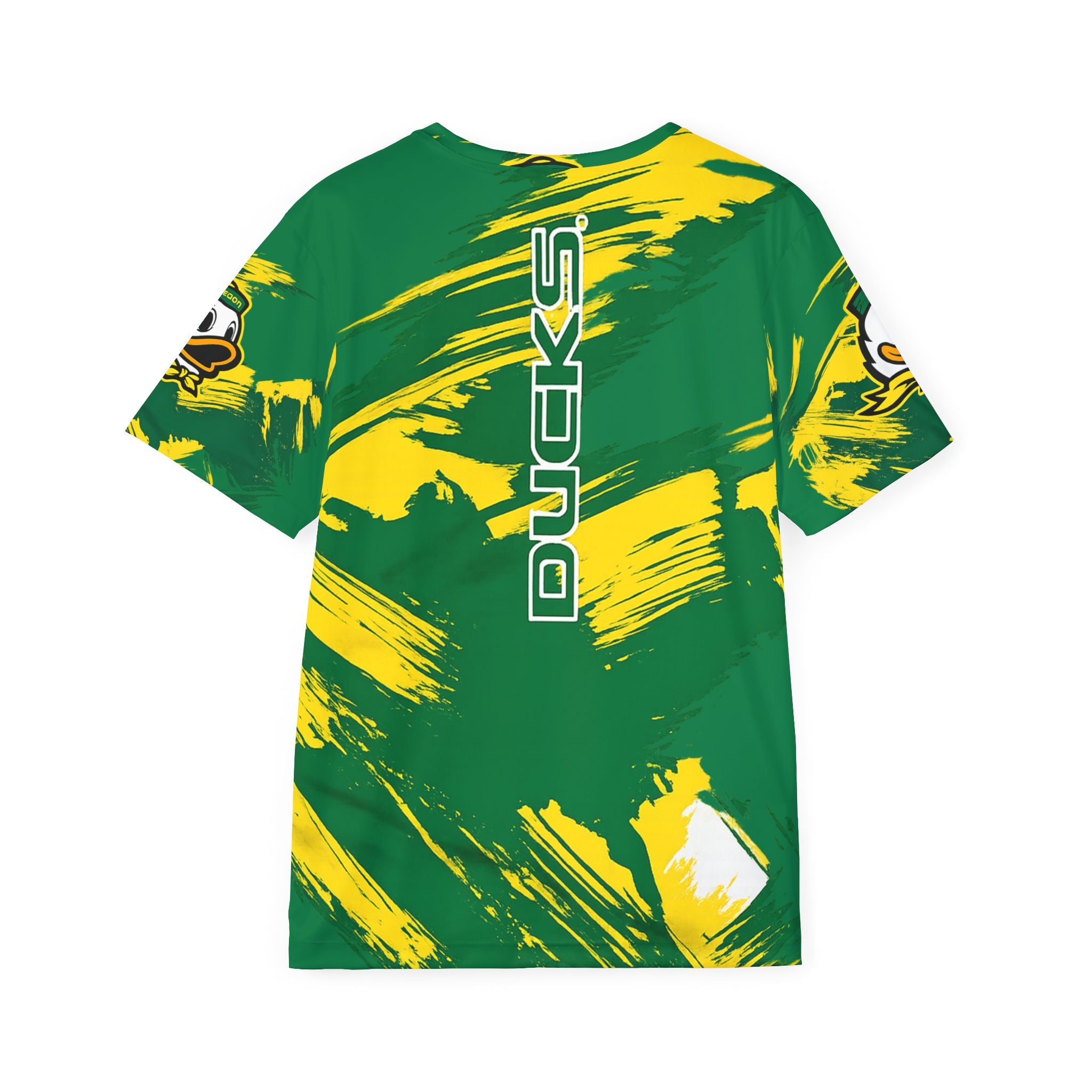 Ducks All-Over Print Men's Sports Jersey — Green & Yellow Team Tee