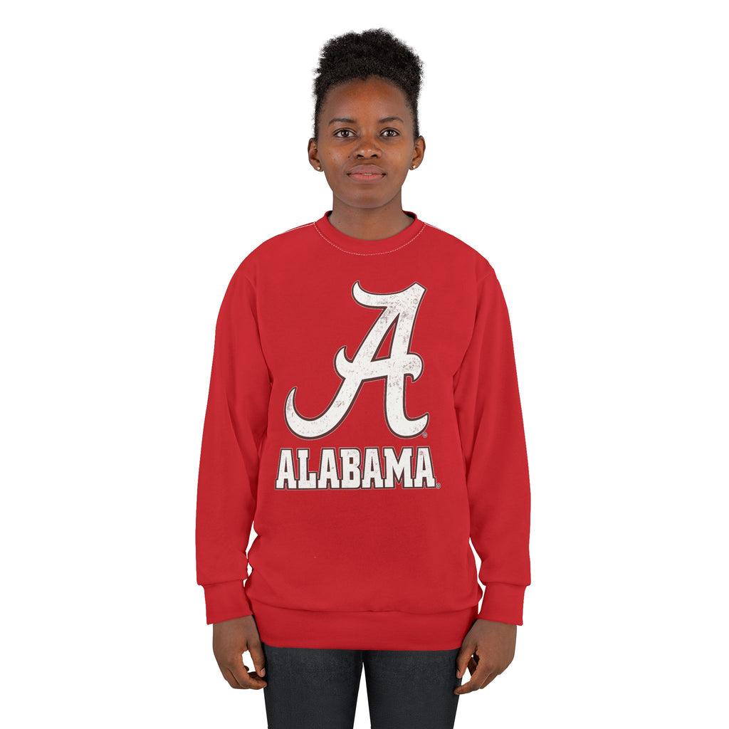 Alabama Crimson Tide Crewneck Sweatshirt — Retro Elephant A Design
