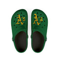 Oakland A's Green EVA Foam Clogs — Baseball Fan Slip-On Shoes