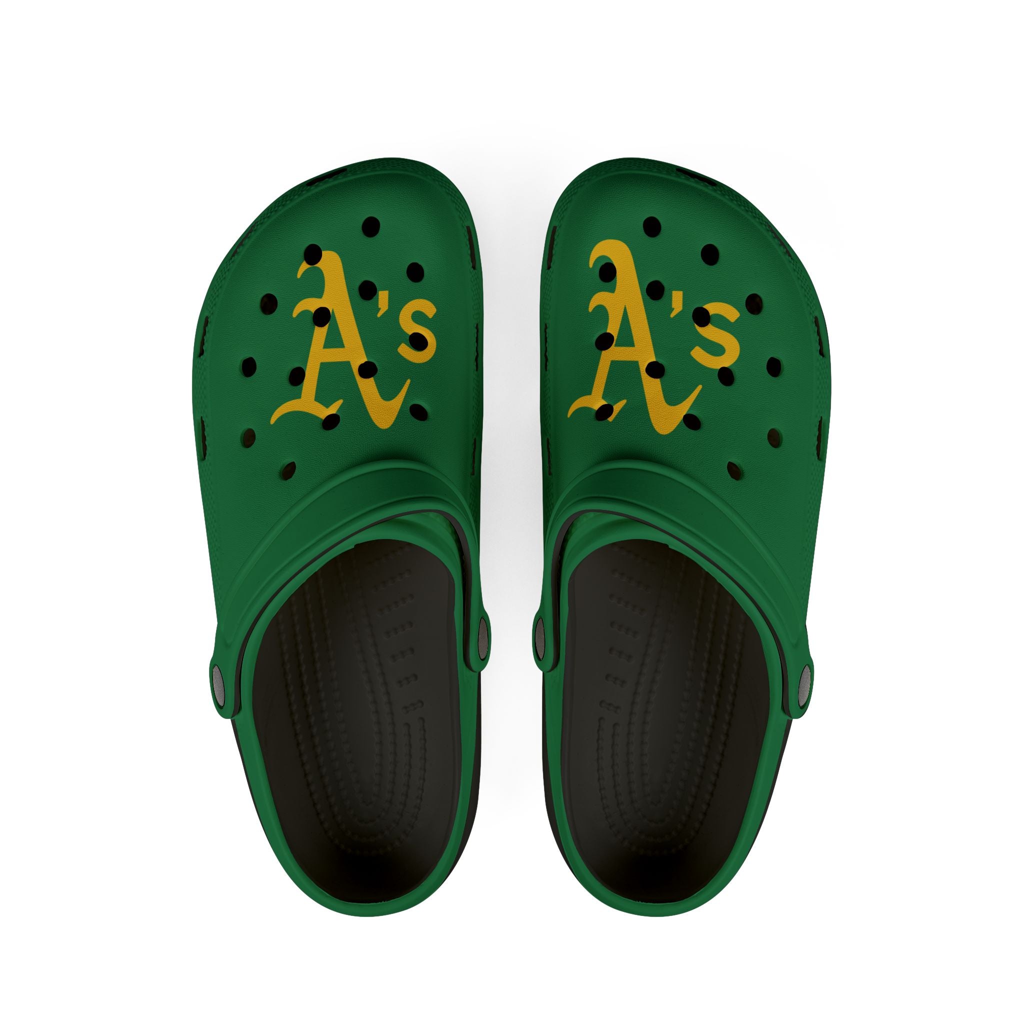Oakland A's Green EVA Foam Clogs — Baseball Fan Slip-On Shoes