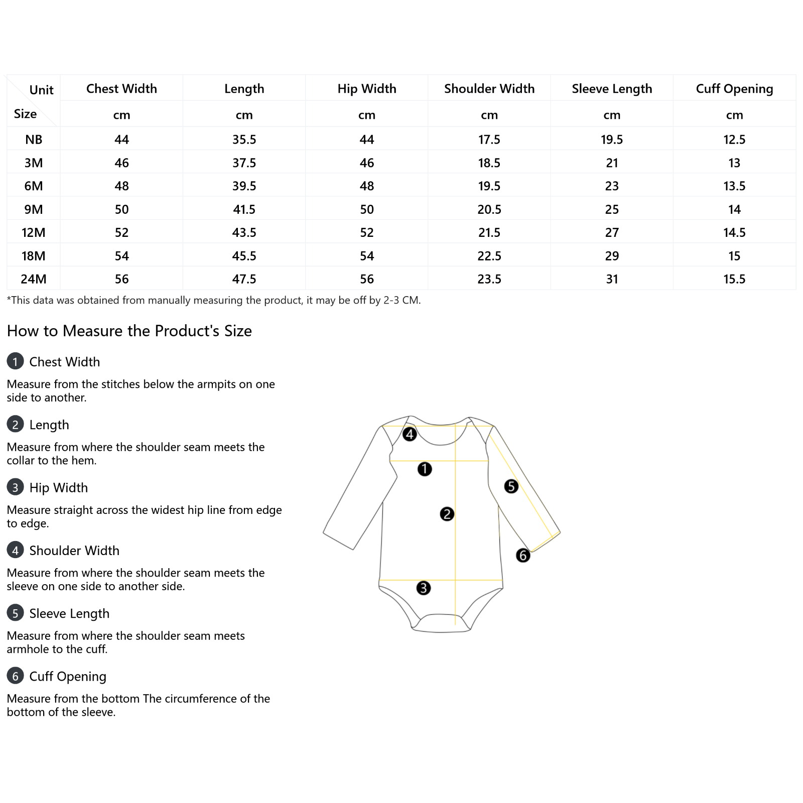 Golden State Unisex Cotton Baby Long Sleeve Bodysuit